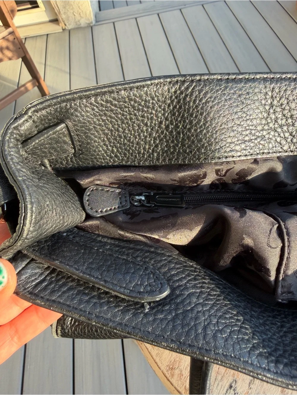 Rebecca Minkoff Black Pebbled Leather Satchel with Top Handles